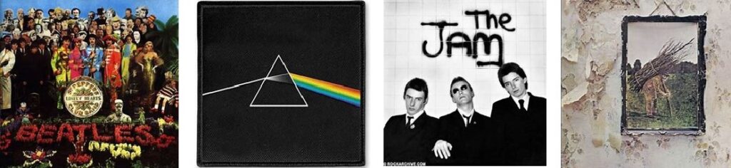 Images of the 4 album covers .